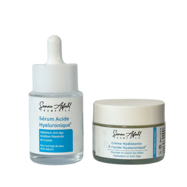 سيروم حمض الهيالورونيك +كريم   الوجه والرقبة بالهيالورونيك